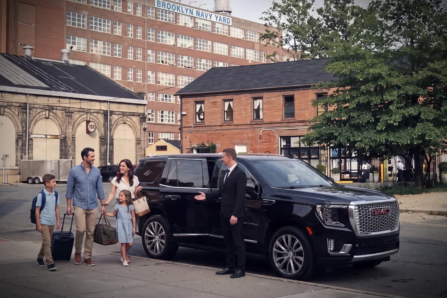 Luxury vehicle available for booking across Brooklyn Navy Yard, Brooklyn, New York