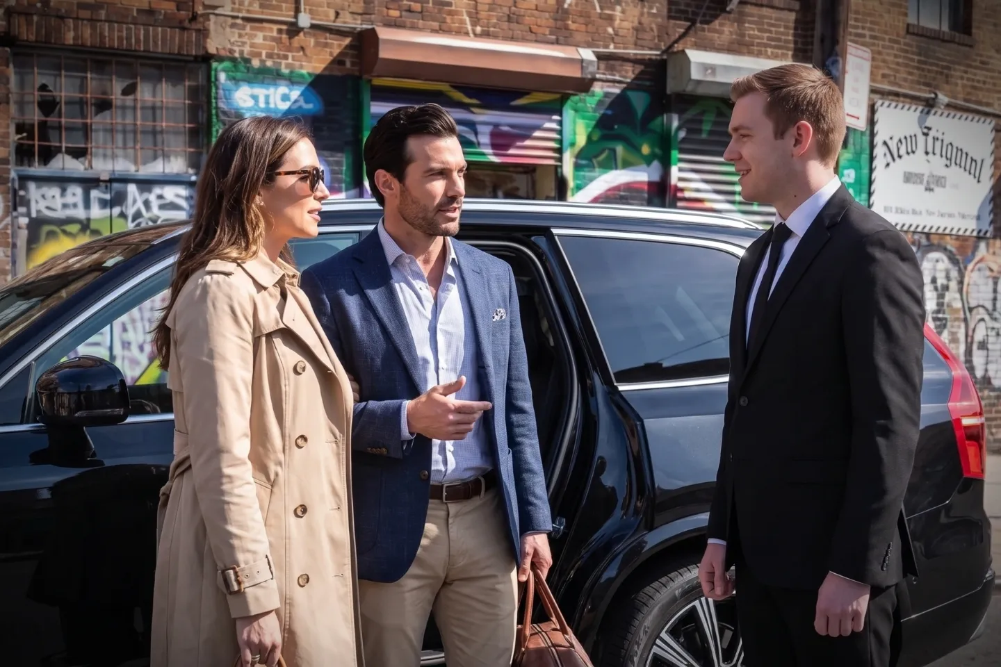 Spacious black SUV suited for group travel across East Williamsburg, Brooklyn, New York