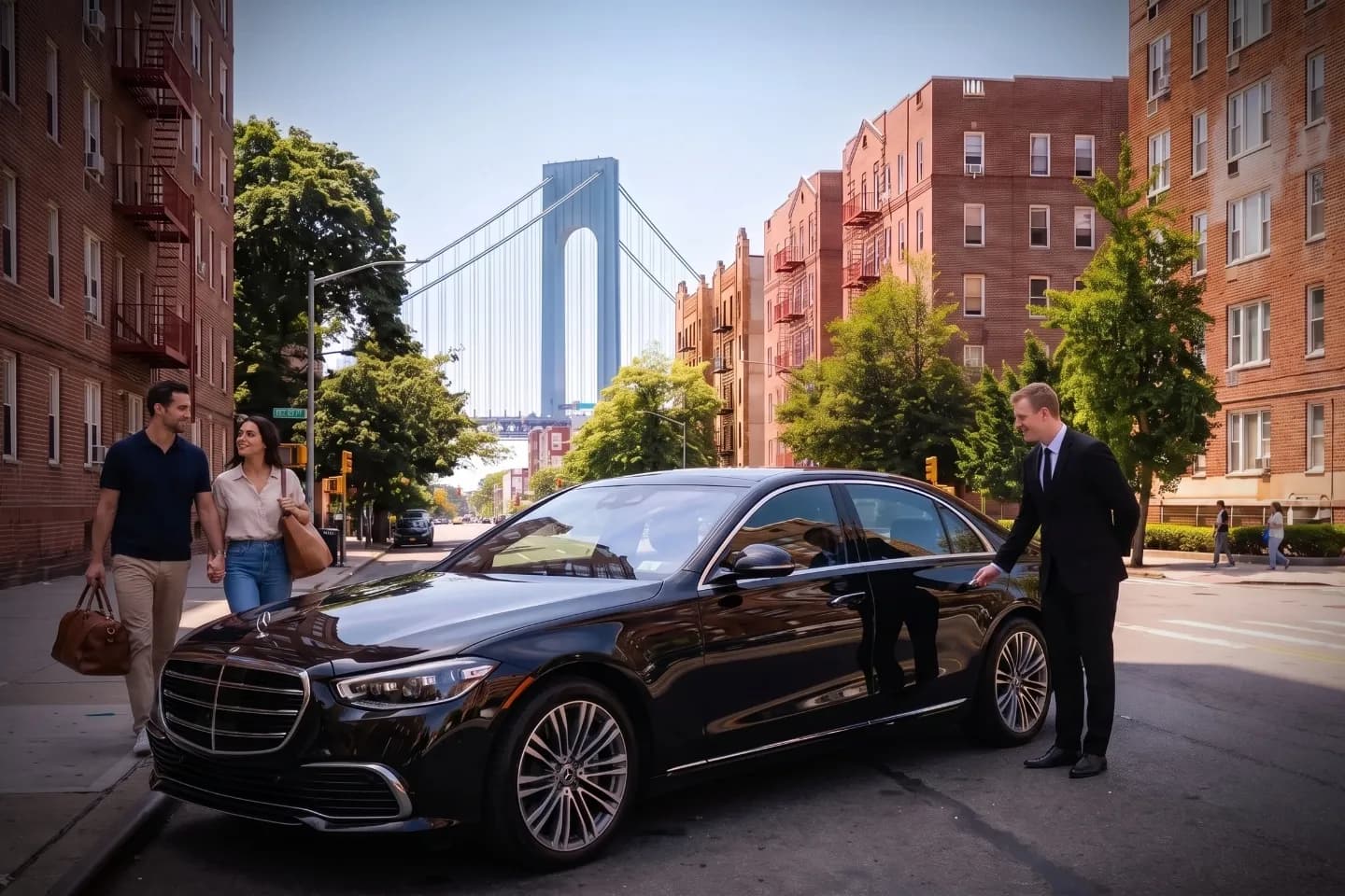 Reliable airport transfer vehicle ready for riders in Fort Hamilton, Brooklyn, New York
