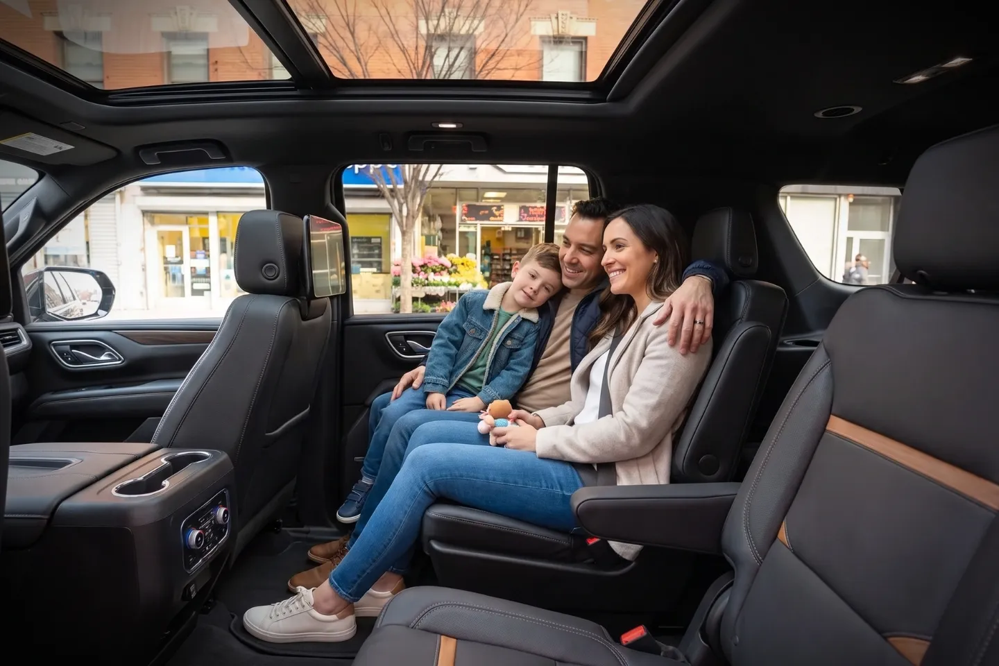 Professional chauffeur greeting a business traveler in Garment District, NY