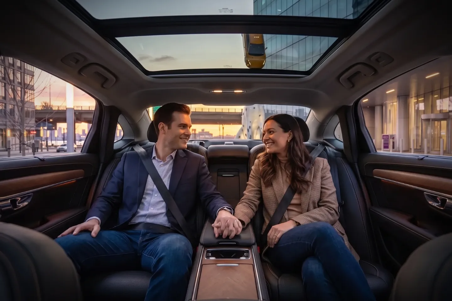 Professional chauffeur greeting a business traveler in Kips Bay, NY