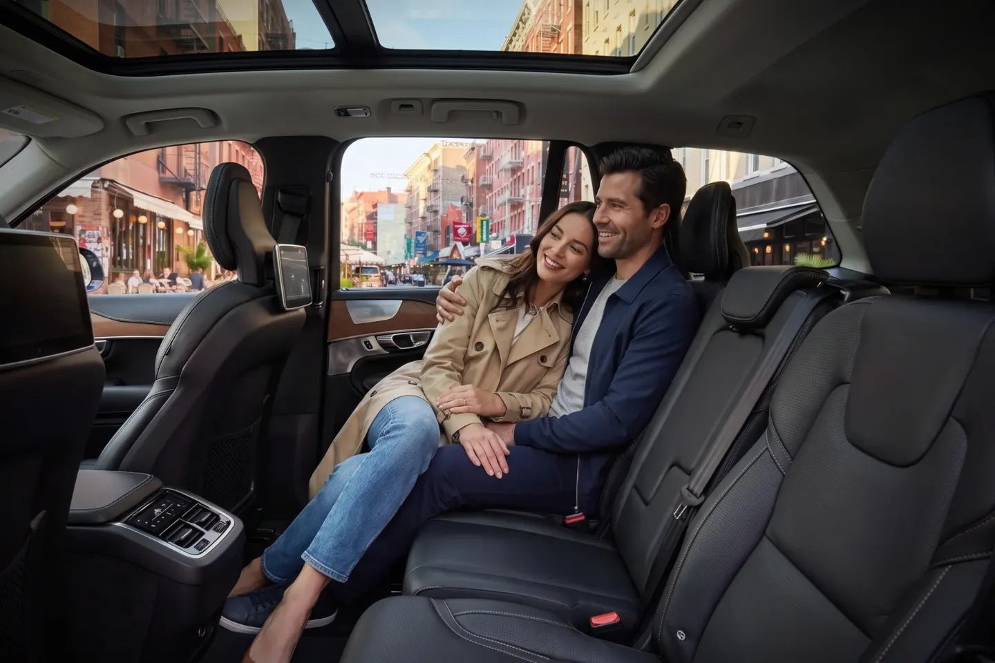Professional chauffeur greeting a business traveler in Little Italy/NoLIta, NY