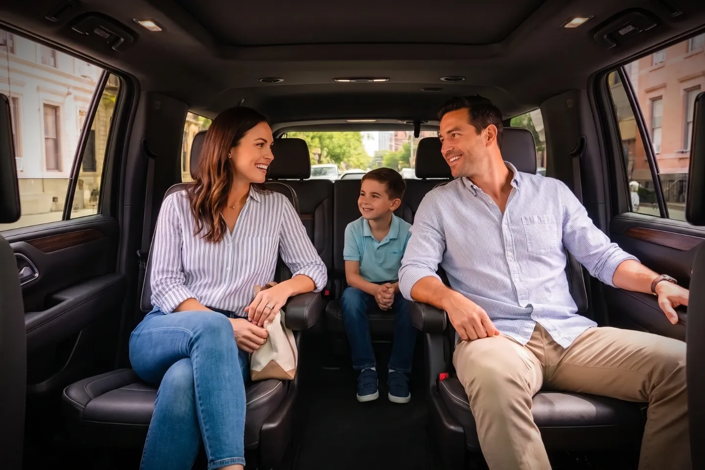 Professional chauffeur greeting a business traveler in Manhattan Valley, NY