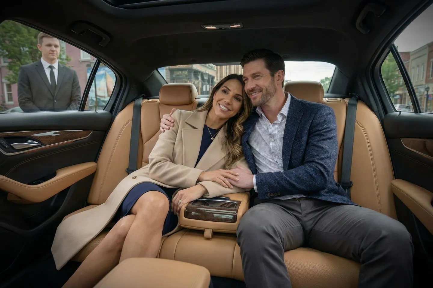 Chauffeur Service in Connecticut, CT Professional driver opening door of luxury car Connecticut CT Chauffeur Service city travel