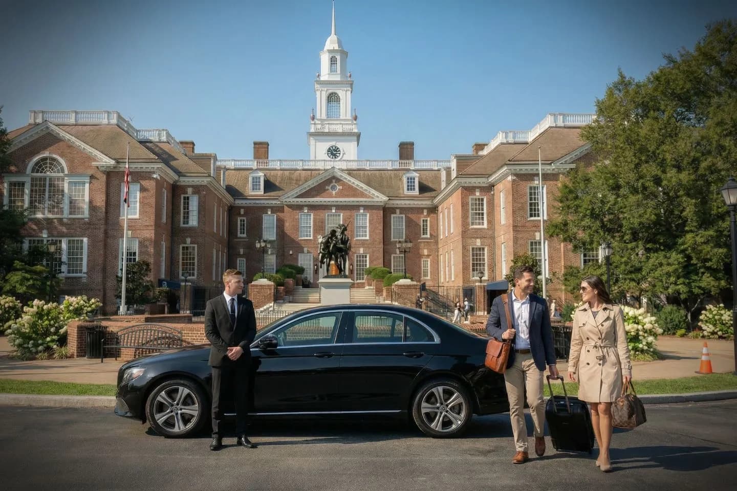 Chauffeur Service in Delaware, DE Black executive car for Delaware, DE Chauffeur Service providing corporate travel and VIP transport across Delaware