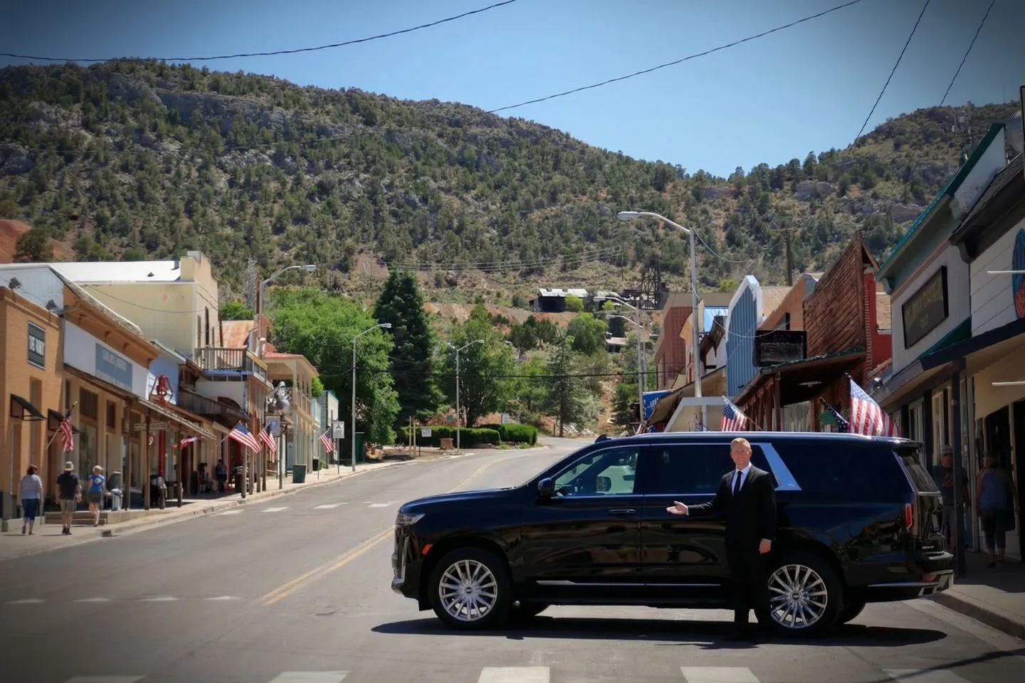 Chauffeur Service in Nevada, NV Luxury sedan arriving in Nevada city for Nevada, NV Chauffeur Service airport pickup