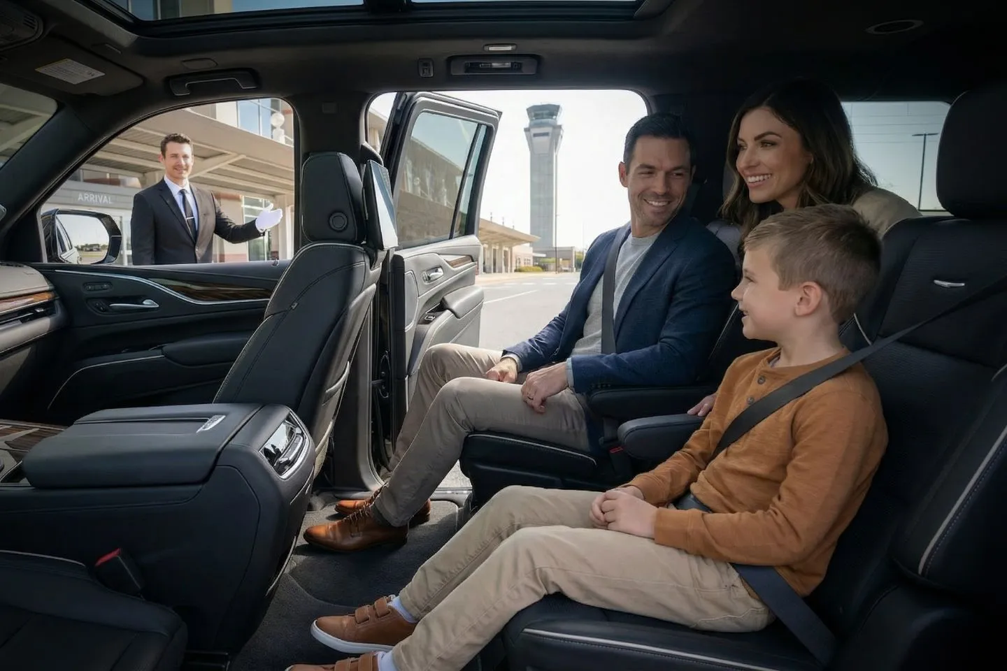 Airport Car Service in Illinois, IL Illinois, IL Car Service SUV providing safe airport transfer with professional driver and clean interior