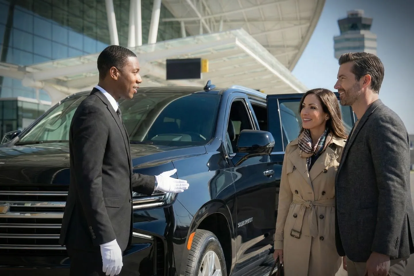 Airport Car Service in Indiana, IN Business traveler riding in Indiana, IN Car Service luxury interior with leather seating