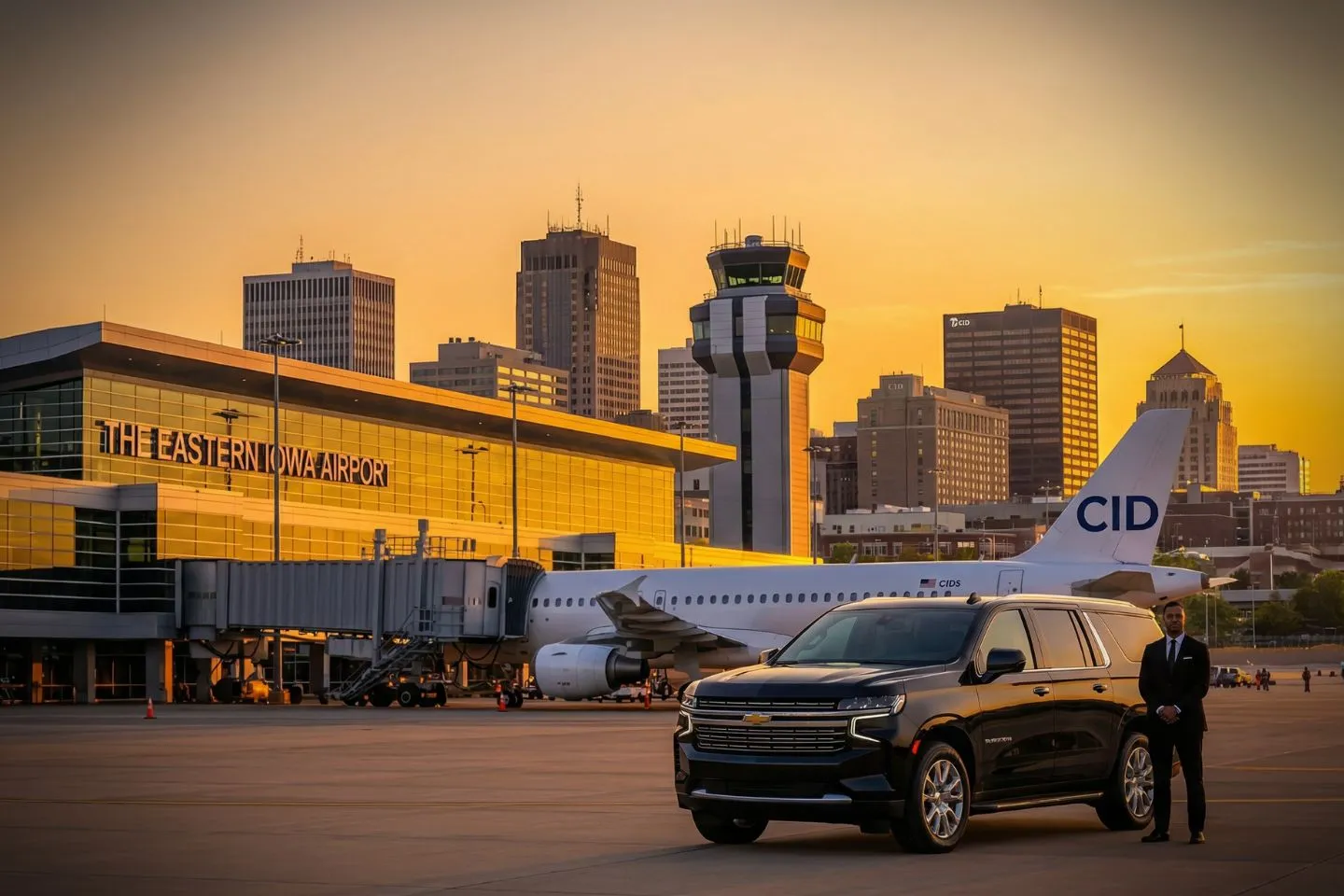 Airport Car Service in Iowa, IA Interior of luxury vehicle from Iowa, IA Car Service showing spacious seating and premium comfort
