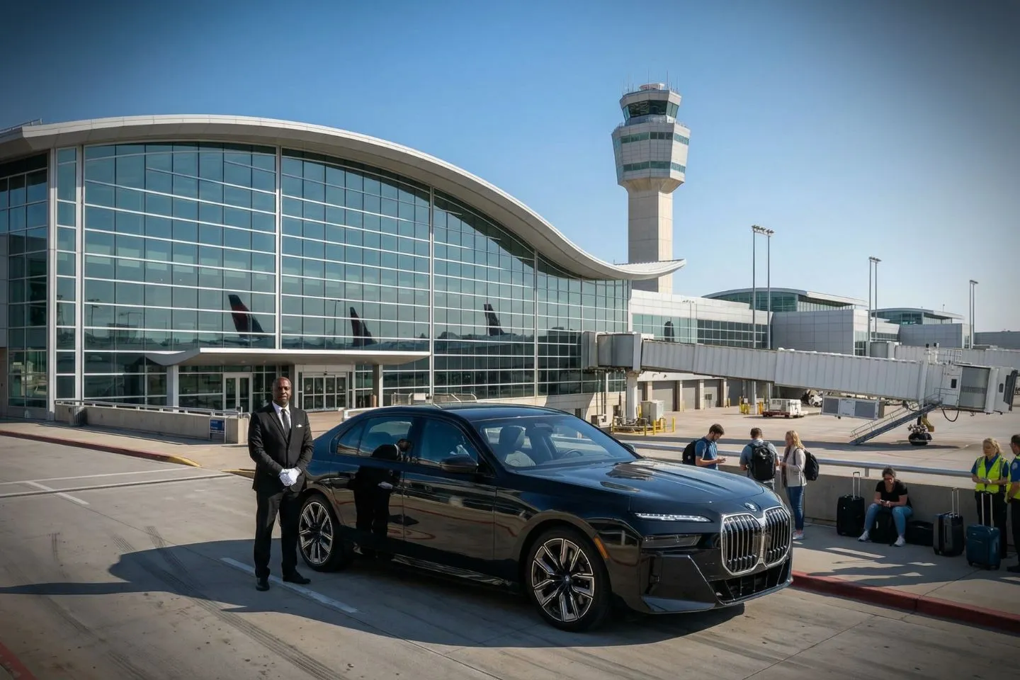 Airport Car Service in Kansas, KS Luxury interior of Kansas KS car service vehicle showing clean, comfortable seating