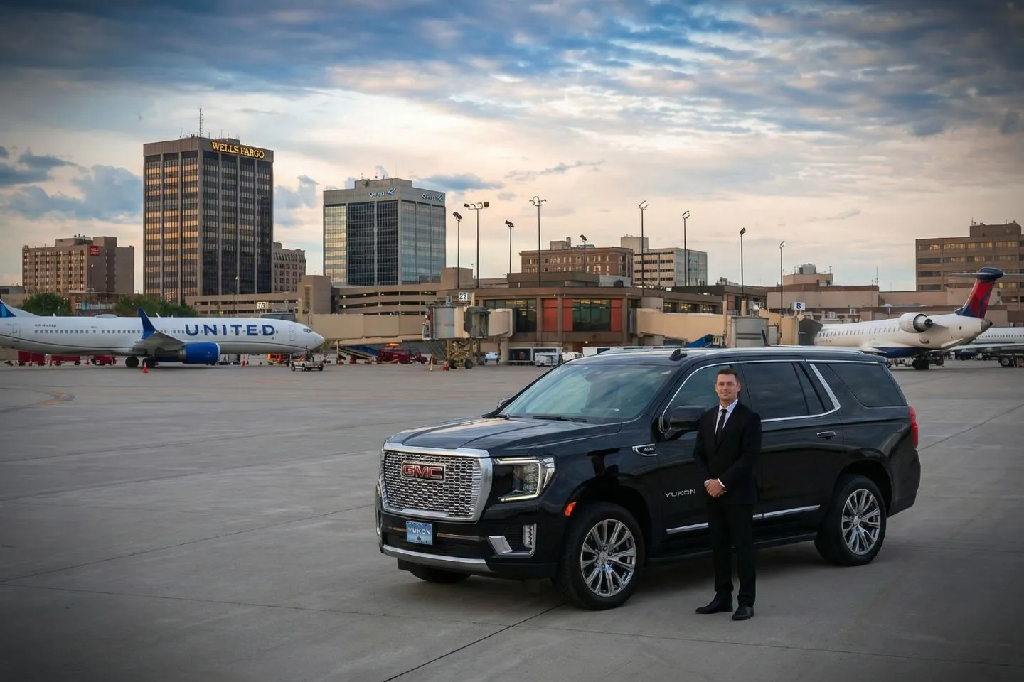 Airport Car Service in South Dakota, SD Private SUV service South Dakota SD Car Service for weddings and events with professional transport