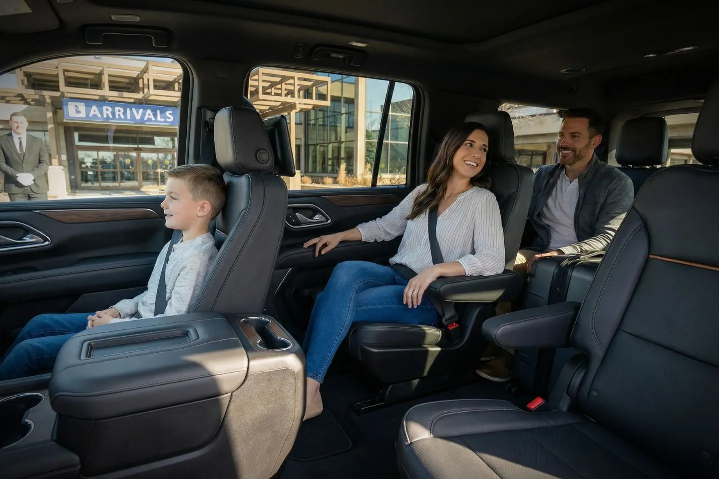 Airport Car Service in South Dakota, SD Luxury black car arriving for South Dakota, SD Car Service with safe and reliable chauffeur rides