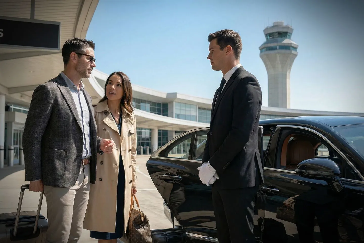 Airport Car Service in Utah, UT Chauffeur opening door for client using Utah Car Service in Salt Lake City