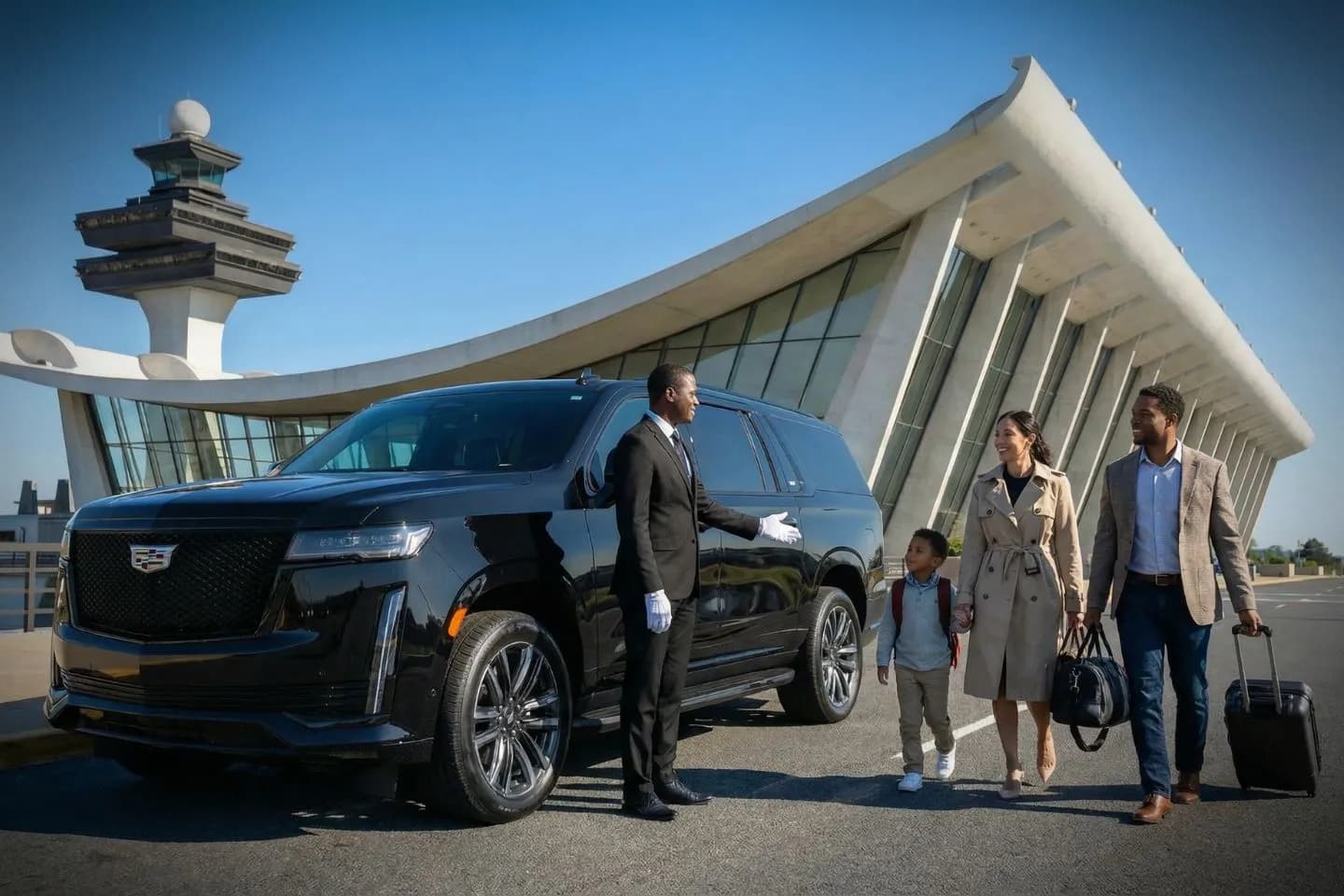 Airport Car Service in Washington, DC executive Washington, DC Car Service ride navigating city streets near government buildings in DC