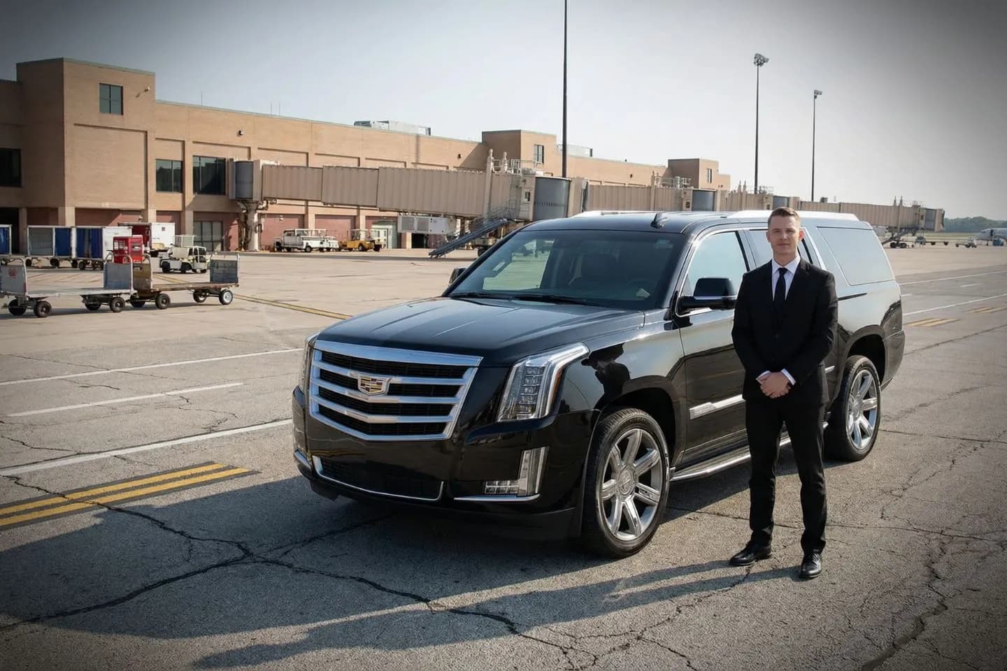 New York Stewart International (SWF) Airport Car Service Chauffeur driven New York Stewart International (SWF) Car Service navigating New York, NY city streets at night