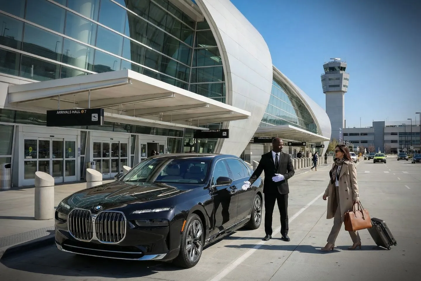 San Jose Mineta International (SJC) Airport Car Service Chauffeur with San Jose Mineta International (SJC) Car Service in downtown San Jose business district