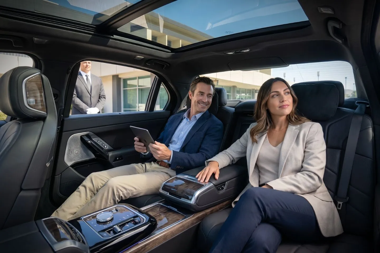 Monterey Regional (MRY) Airport Car Service Premium Cadillac Escalade providing Monterey MRY airport car service to Pebble Beach