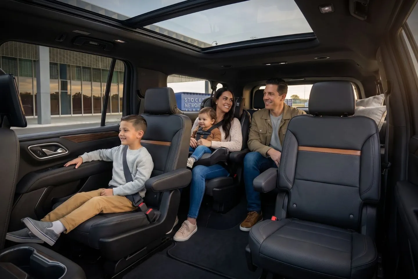 Stockton Metropolitan (SCK) Airport Car Service Premium Cadillac Escalade providing Stockton SCK airport car service to downtown Stockton