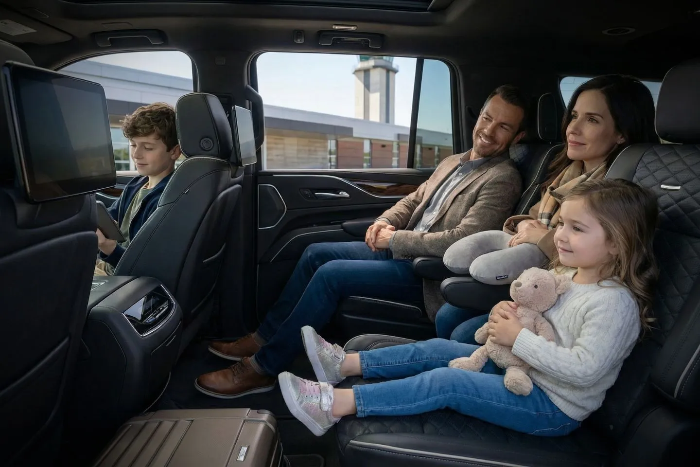 Westfield-Barnes Regional (BAF) Airport Car Service Premium Cadillac Escalade providing Westfield BAF airport car service to Springfield and downtown