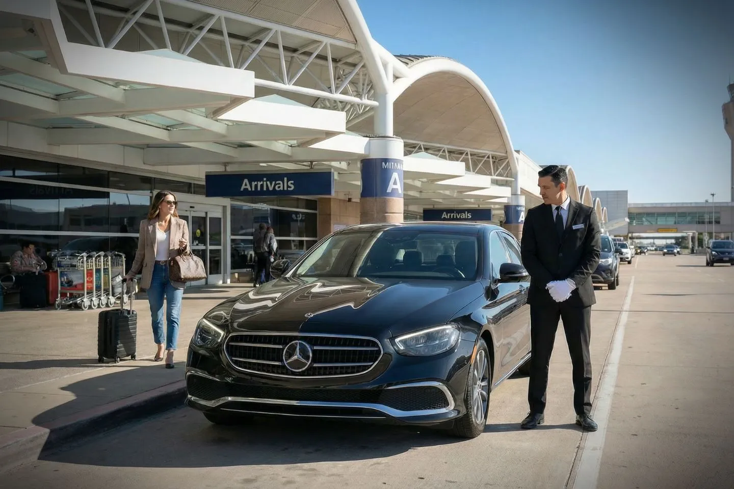 San Antonio International (SAT) Airport Car Service Sprinter van for group transportation from San Antonio Airport