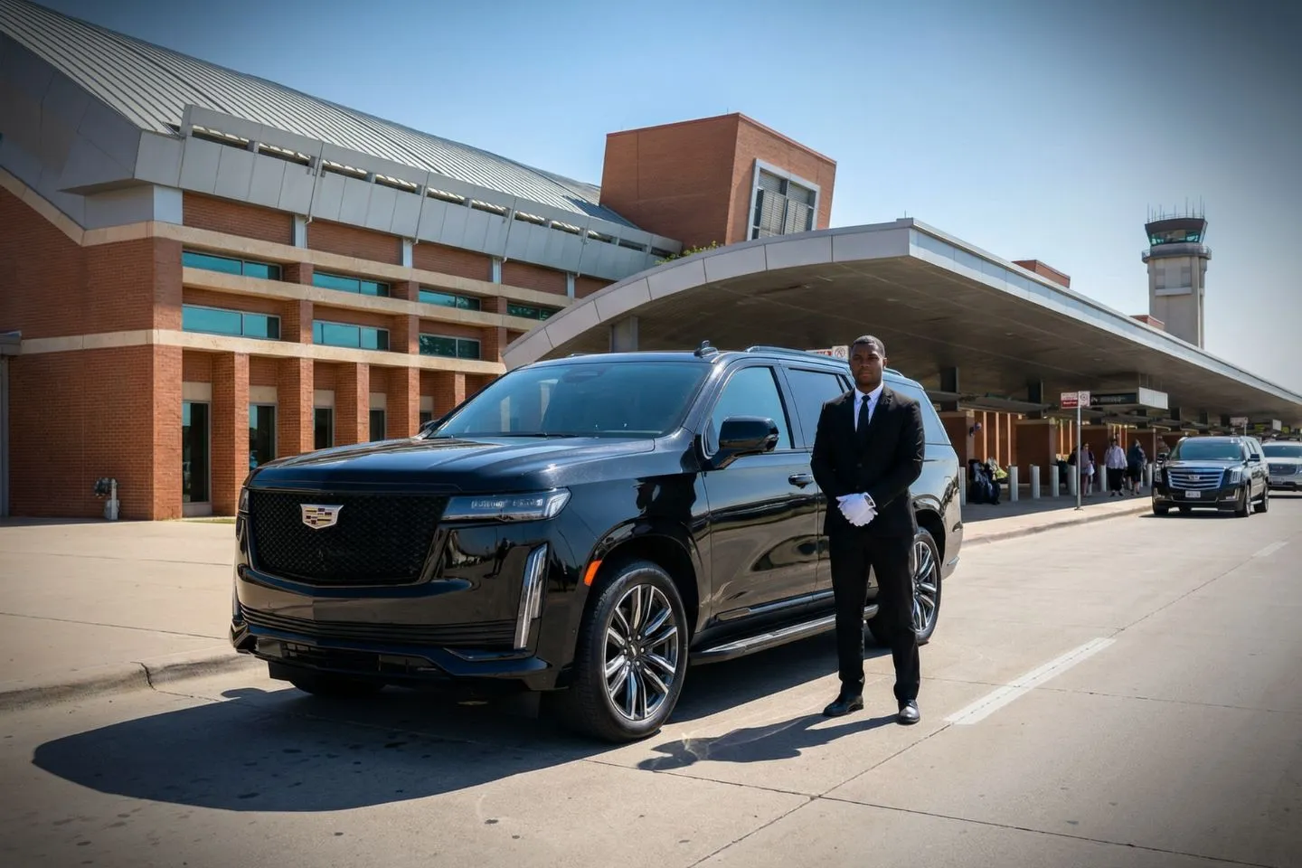Midland International Air/Space Port (MAF) Airport Car Service Premium SUV ready for MAF airport pickup and drop off service