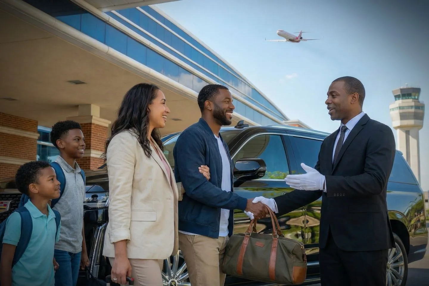 Montgomery Regional (MGM) Airport Car Service Premium Cadillac Escalade providing Montgomery MGM airport car service to Alabama State Capitol and downtown Montgomery