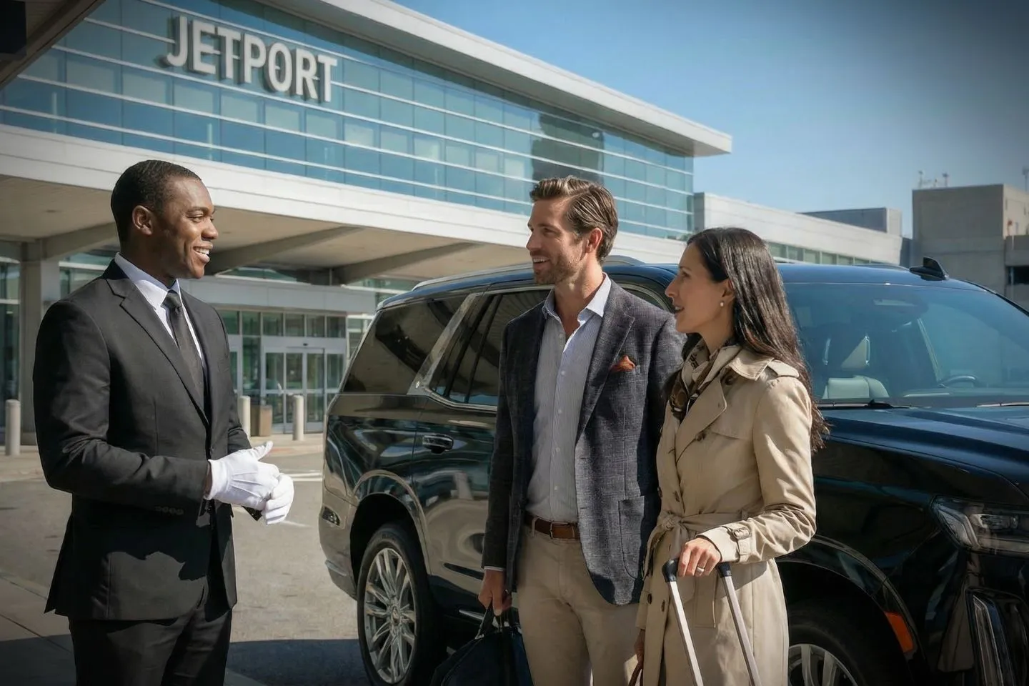 Portland International Jetport (PWM) Airport Car Service Premium Cadillac Escalade providing Portland PWM airport car service to the Old Port and downtown Portland