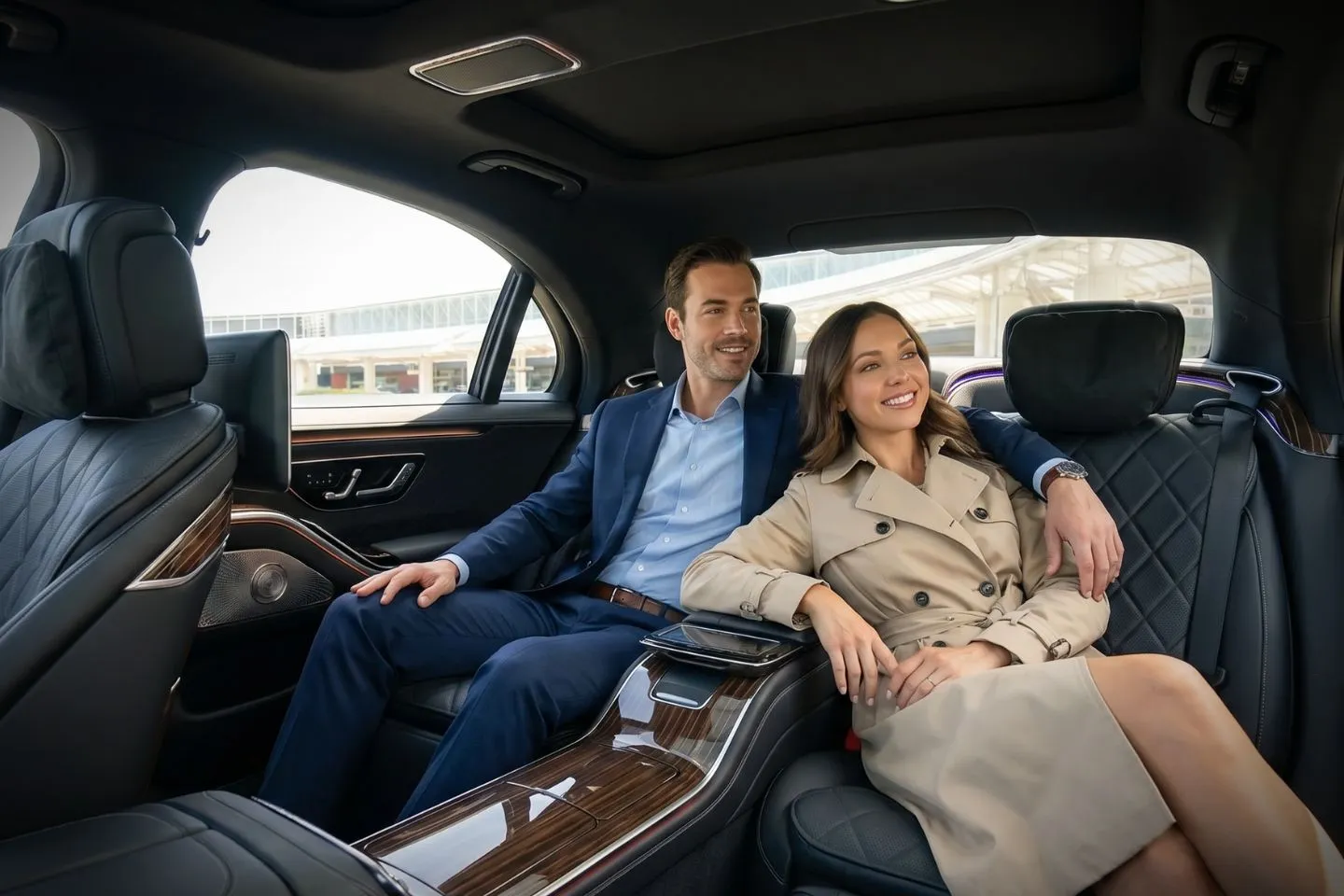 Baltimore International Thurgood Marshall (BWI) Airport Car Service Mercedes Benz S Class offering BWI airport transportation to Fort Meade and the National Security Agency