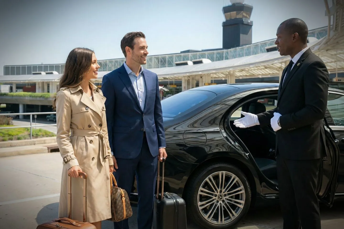 Baltimore International Thurgood Marshall (BWI) Airport Car Service Premium Cadillac Escalade providing Baltimore Washington BWI airport car service to Inner Harbor and downtown Baltimore