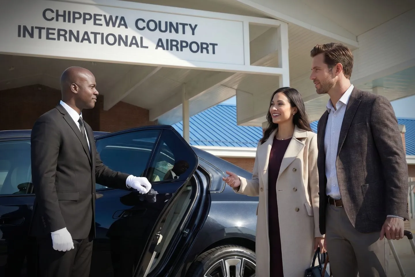 Chippewa County International (CIU) Airport Car Service Premium Cadillac Escalade providing Chippewa County CIU airport car service to Sault Ste Marie and the Soo Locks