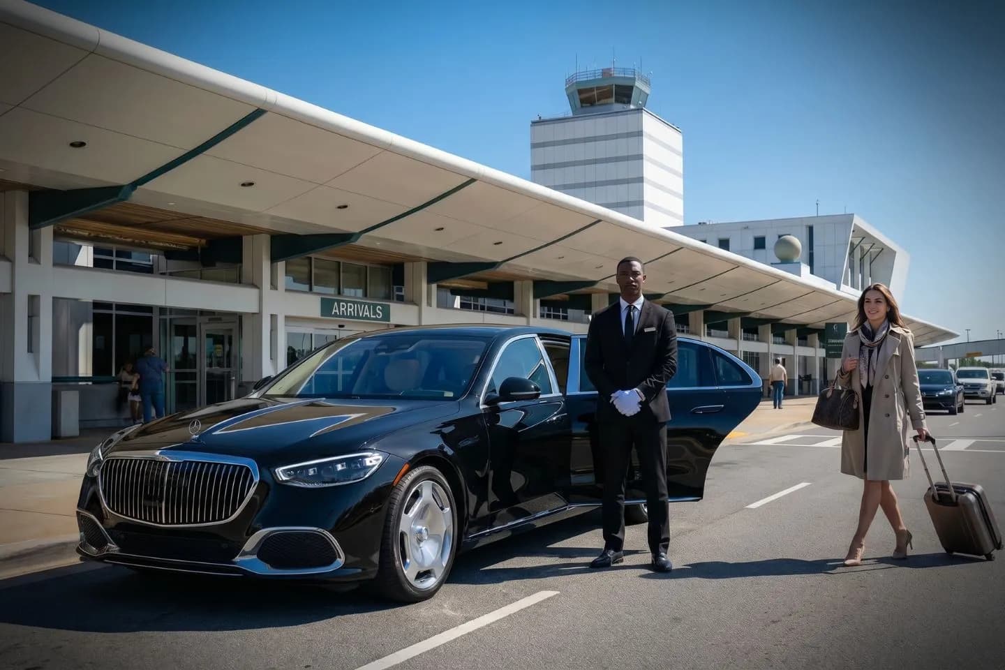 Jackson-Medgar Wiley Evers International (JAN) Airport Car Service Sprinter van for group transfers from Jackson Airport to Mississippi Coliseum events