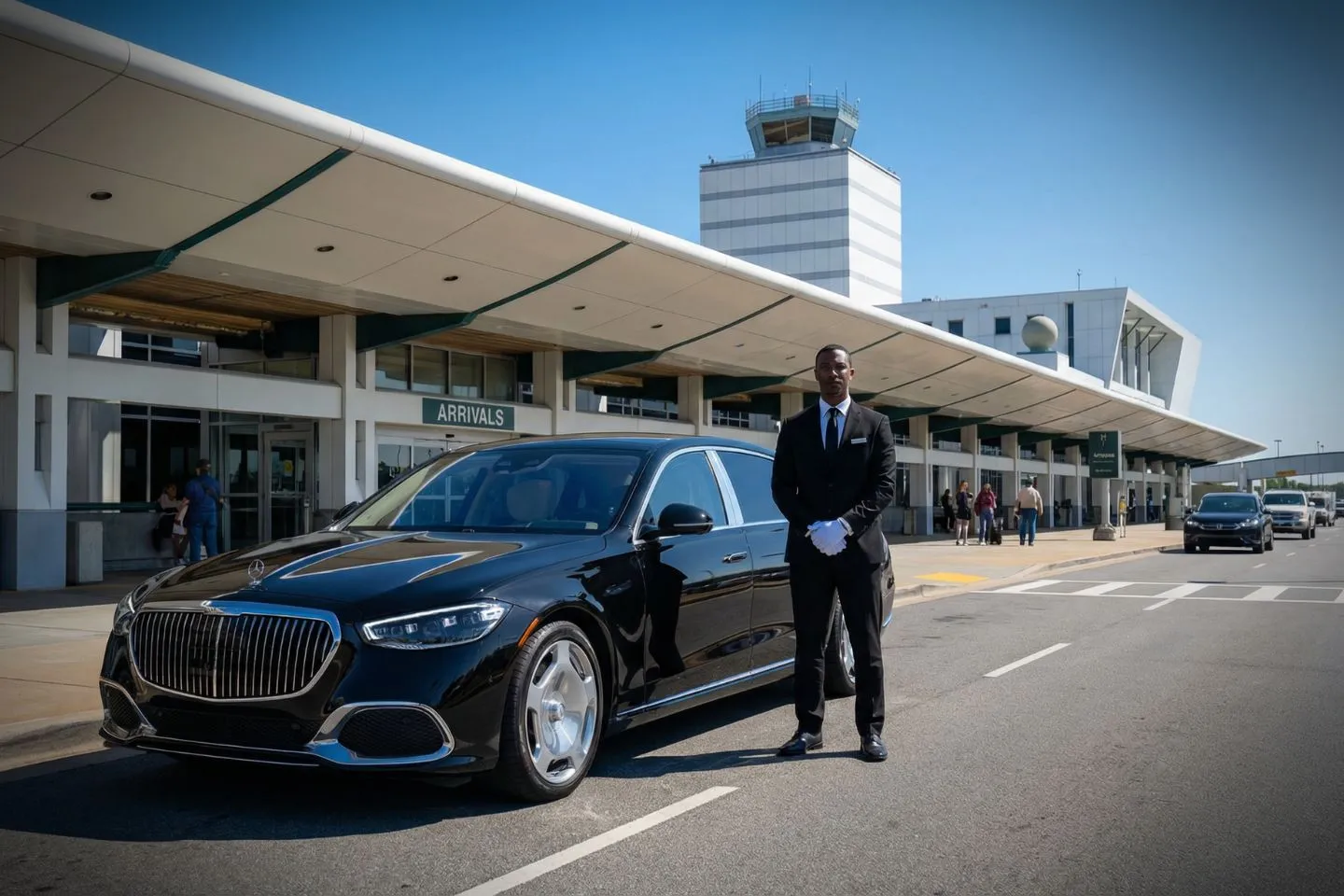 Jackson-Medgar Wiley Evers International (JAN) Airport Car Service Premium SUV ready for JAN airport pickup near downtown Jackson Mississippi