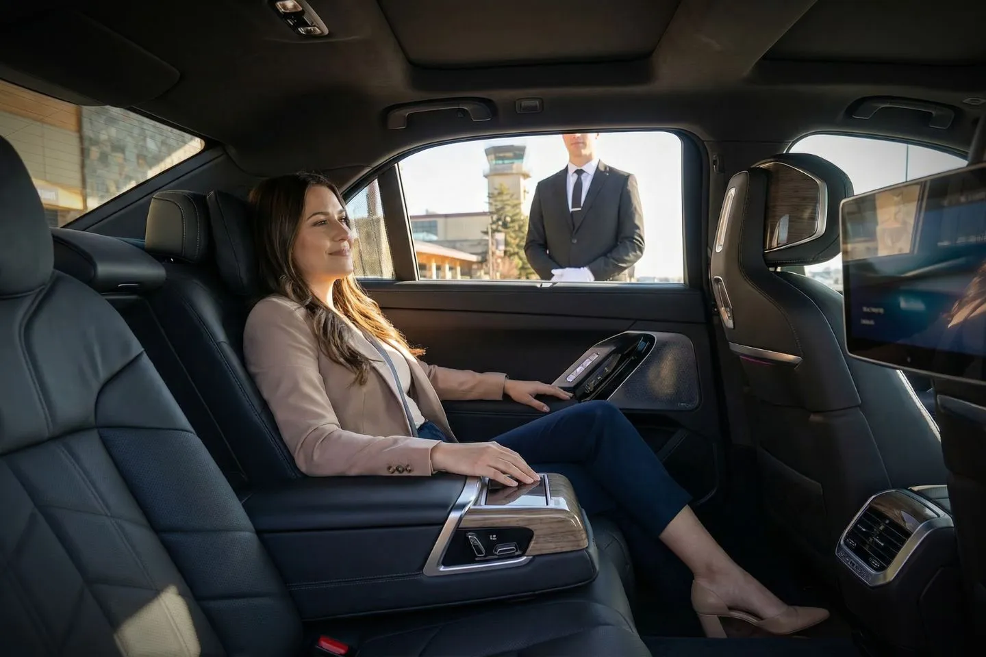 Bozeman Yellowstone International (BZN) Airport Car Service Premium Cadillac Escalade providing Bozeman BZN airport car service to Big Sky Resort and the Yellowstone Club