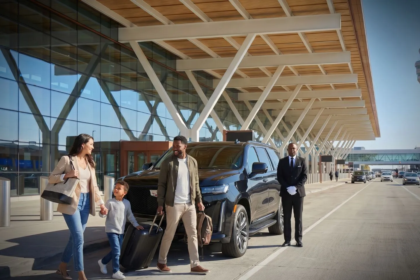 Kansas City International (MCI) Airport Car Service Sprinter van for group transfers from Kansas City Airport to Arrowhead Stadium