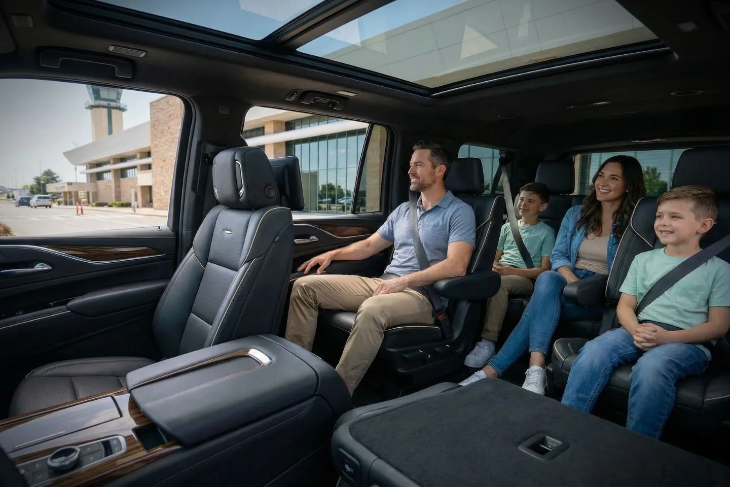Billings Logan International (BIL) Airport Car Service Premium Cadillac Escalade providing Billings BIL airport car service to downtown Billings and the Magic City