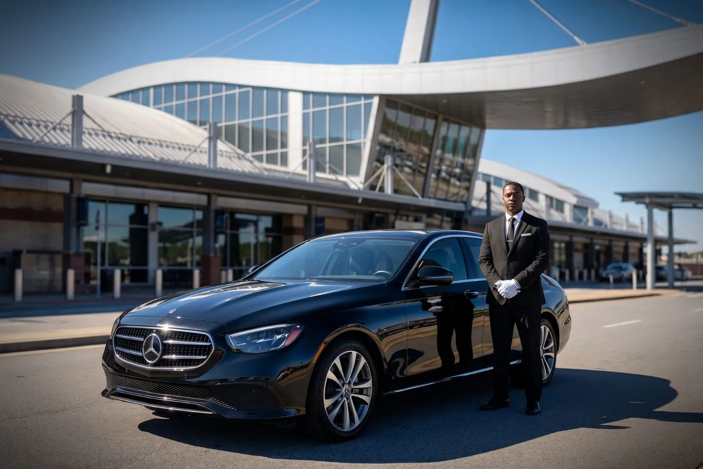 Raleigh Durham International (RDU) Airport Car Service Premium SUV ready for RDU airport pickup near Research Triangle Park