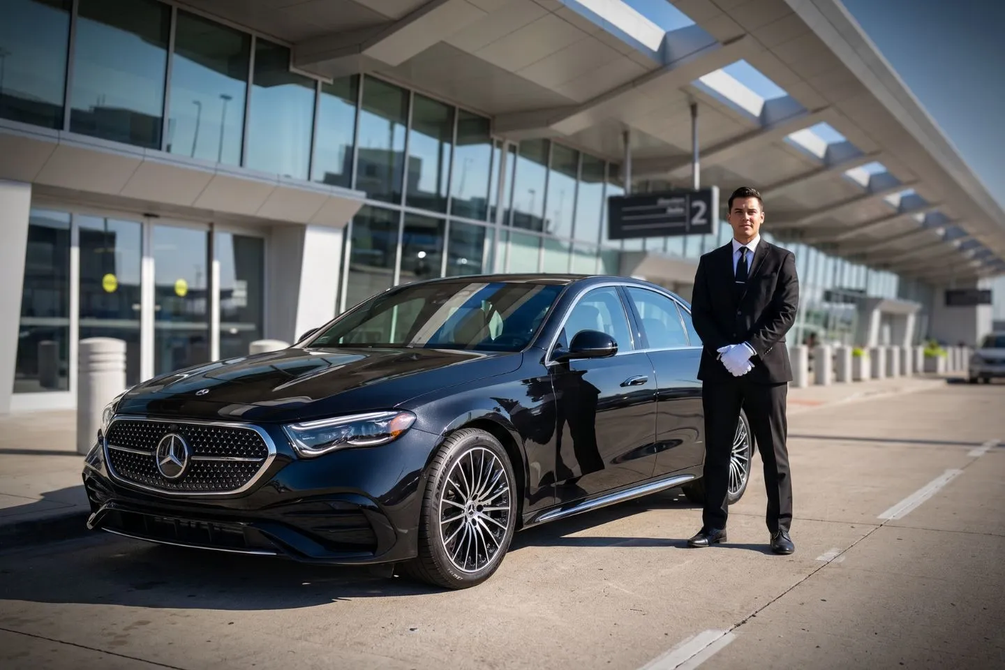John Glenn Columbus International (CMH) Airport Car Service Premium SUV ready for CMH airport pickup near downtown Columbus and Short North