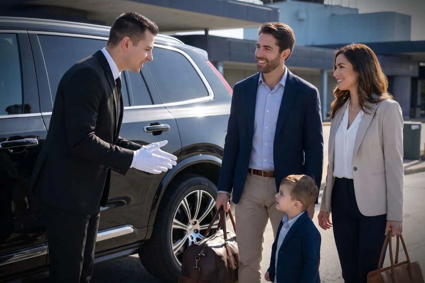 Toledo Express (TOL) Airport Car Service Professional chauffeur greeting passenger at TOL baggage claim arrivals area