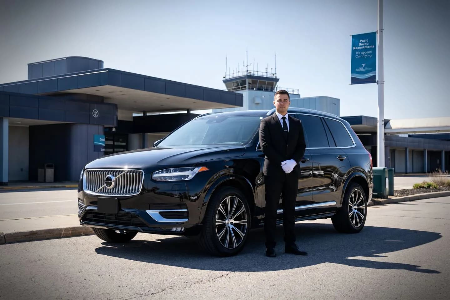 Toledo Express (TOL) Airport Car Service Premium SUV ready for TOL airport pickup near downtown Toledo and ProMedica Center