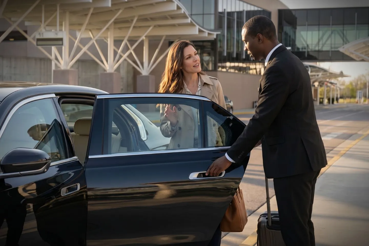 Sioux Falls Regional (FSD) Airport Car Service Premium Cadillac Escalade providing Sioux Falls FSD airport car service to downtown Sioux Falls and Falls Park