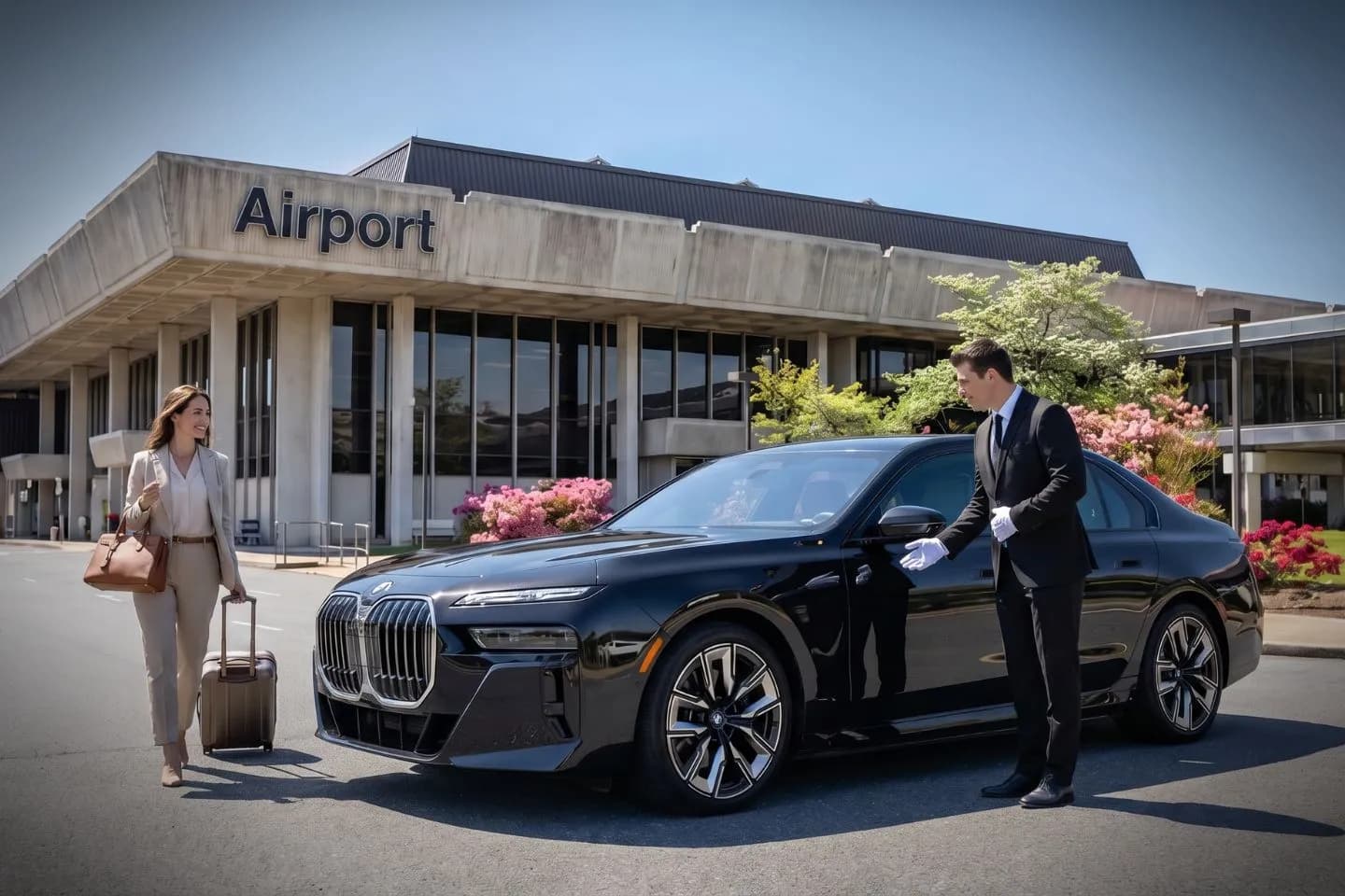 Norfolk International (ORF) Airport Car Service Sprinter van for group transfers from Norfolk Airport to Virginia Beach oceanfront hotels