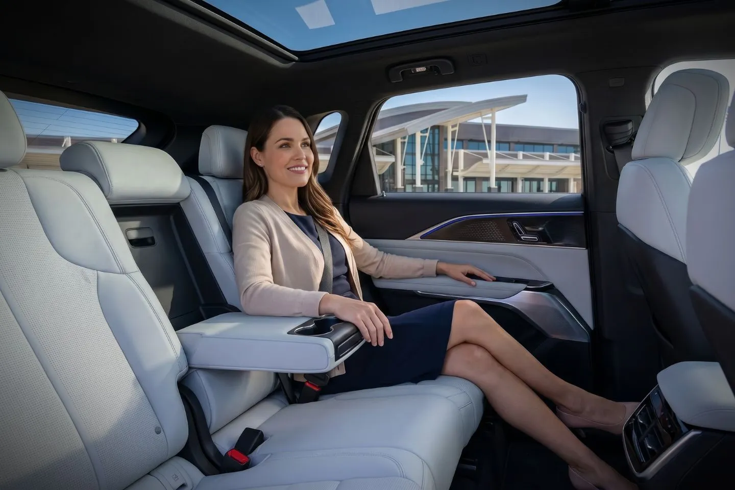 Pierre Regional (PIR) Airport Car Service Mercedes Benz S Class offering Pierre PIR airport transportation to downtown Pierre and Fort Pierre across the Missouri River