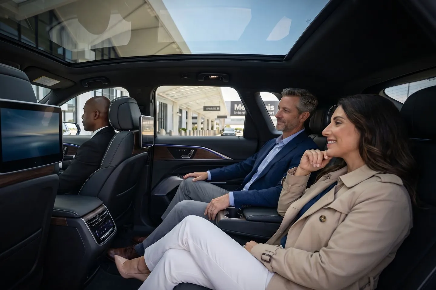 Memphis International (MEM) Airport Car Service Mercedes Benz S Class offering MEM airport transportation to downtown Memphis and Beale Street