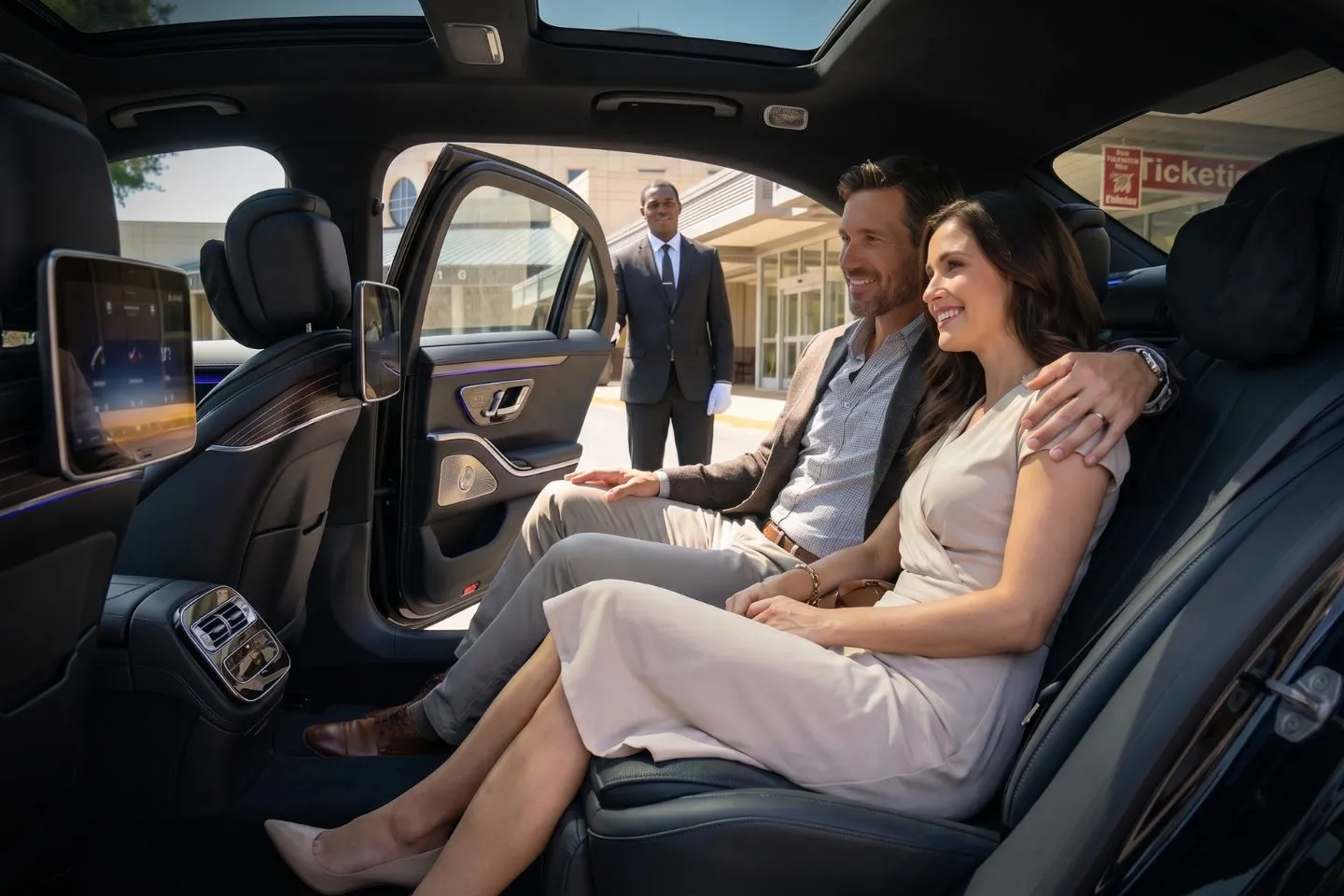 Chattanooga Metropolitan (CHA) Airport Car Service Premium Cadillac Escalade providing Chattanooga CHA airport car service to downtown Chattanooga and the Tennessee Aquarium