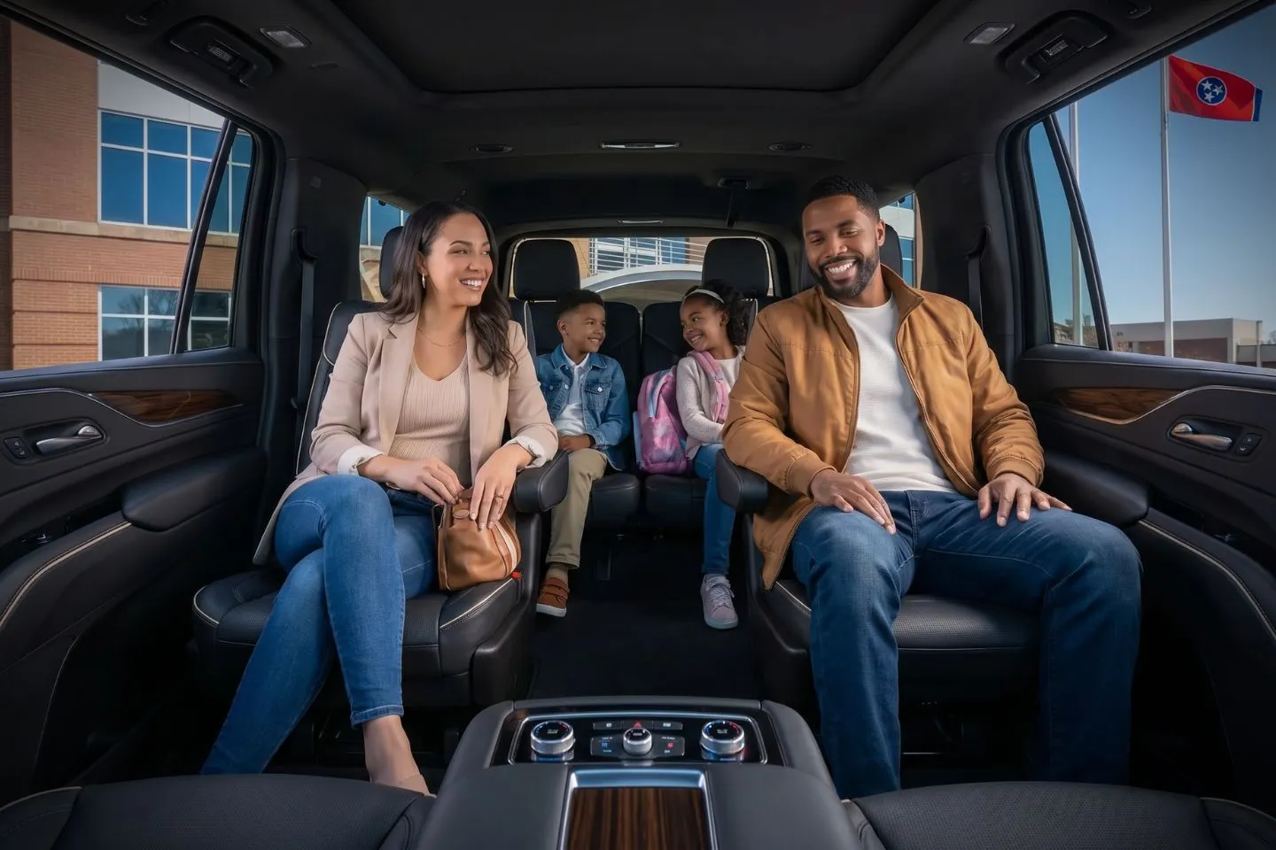 Smyrna/Rutherford County (MQY) Airport Car Service Mercedes Benz S Class offering Smyrna MQY airport transportation to Middle Tennessee State University and Murfreesboro