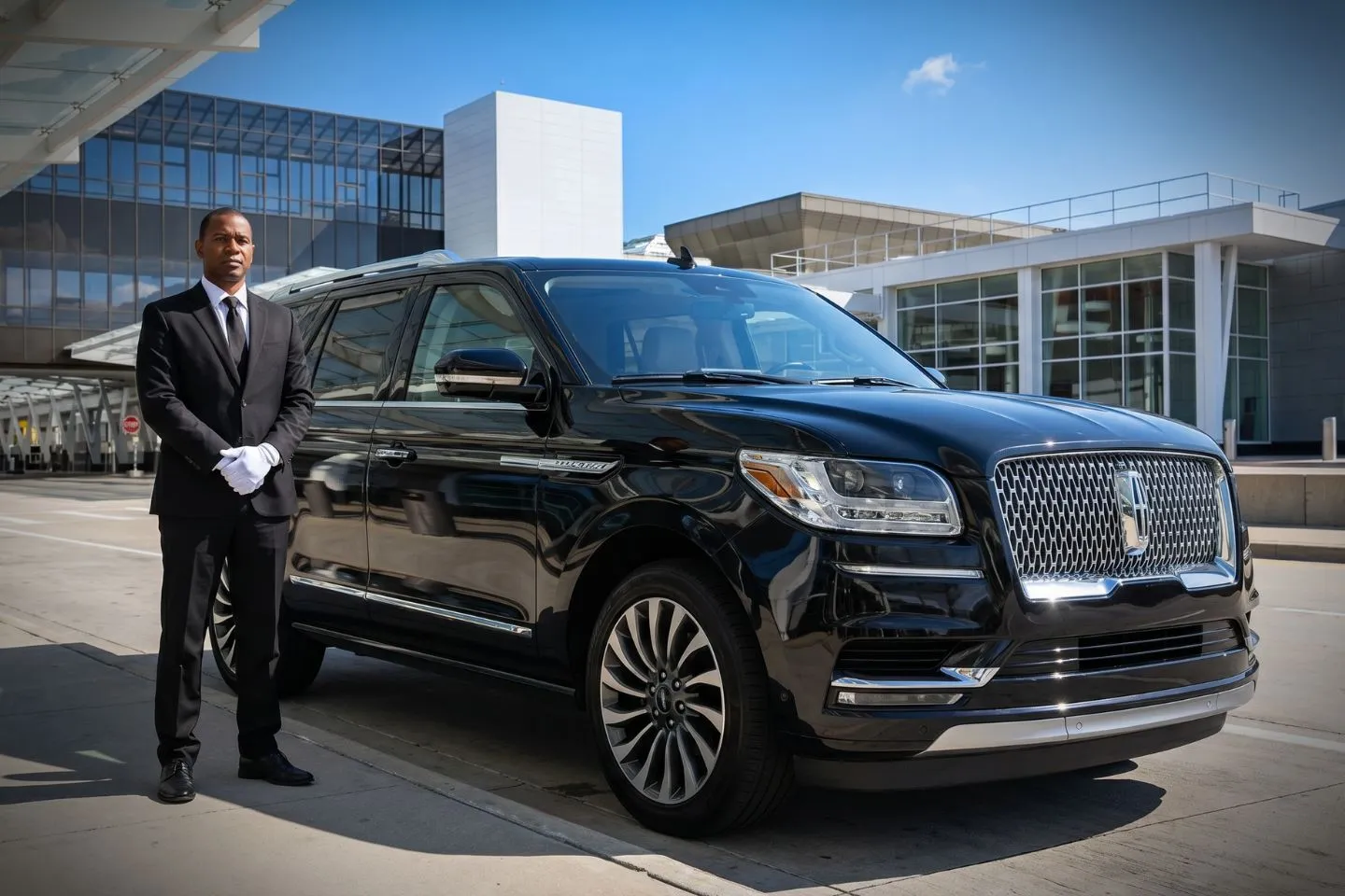 Milwaukee Mitchell International (MKE) Airport Car Service Premium SUV ready for MKE airport pickup near downtown Milwaukee and Lake Michigan