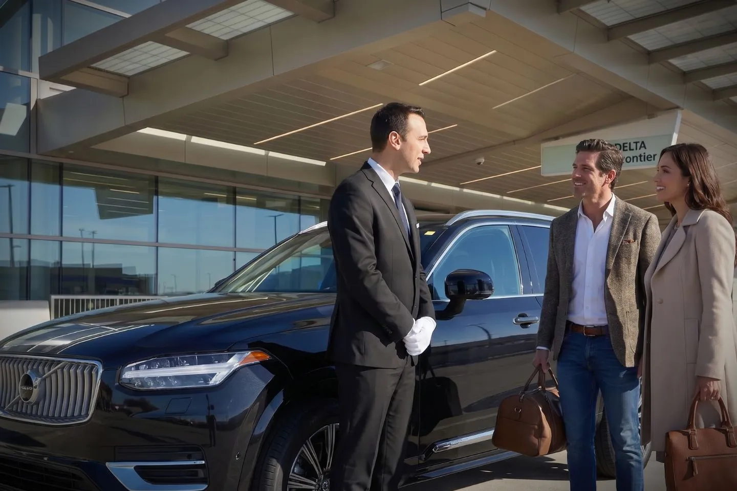 Salt Lake City International (SLC) Airport Car Service Union Limousine chauffeur greeting Sundance Film Festival guest at SLC Salt Lake City International airport baggage claim