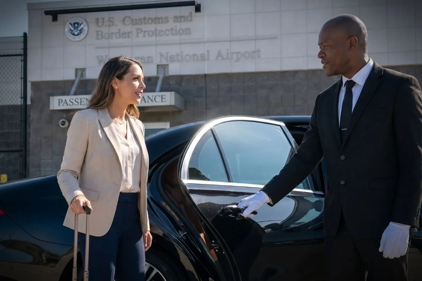 Waukegan National (UGN) Airport Car Service Premium Cadillac Escalade providing Waukegan UGN airport car service to Naval Station Great Lakes and Lake County