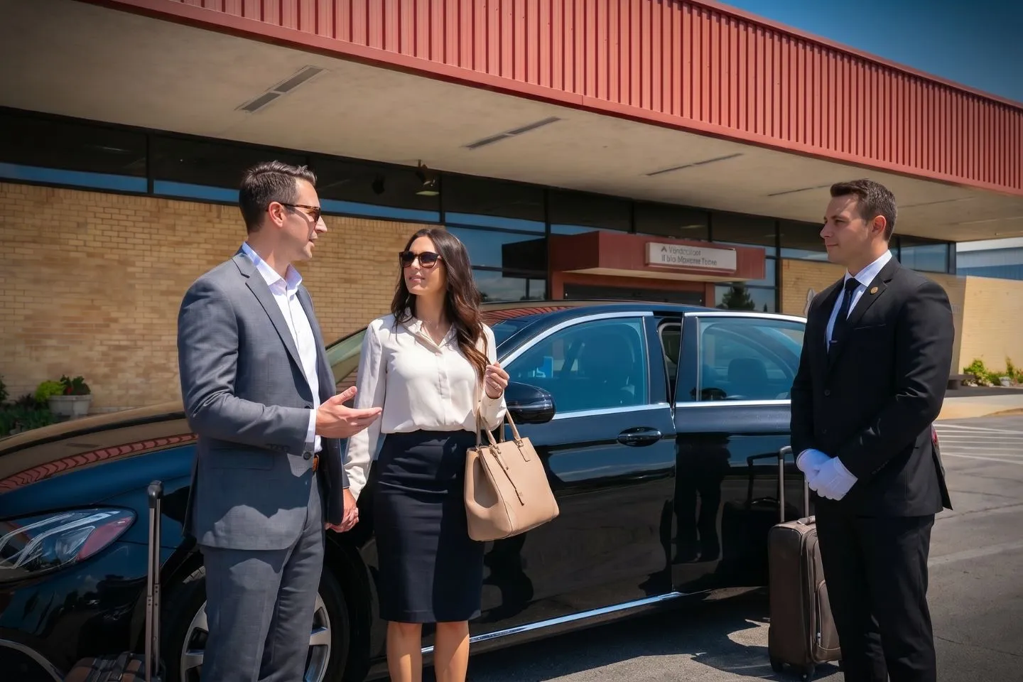 Casper/Natrona County International (CPR) Airport Car Service Professional chauffeur greeting passenger at CPR baggage claim arrivals area