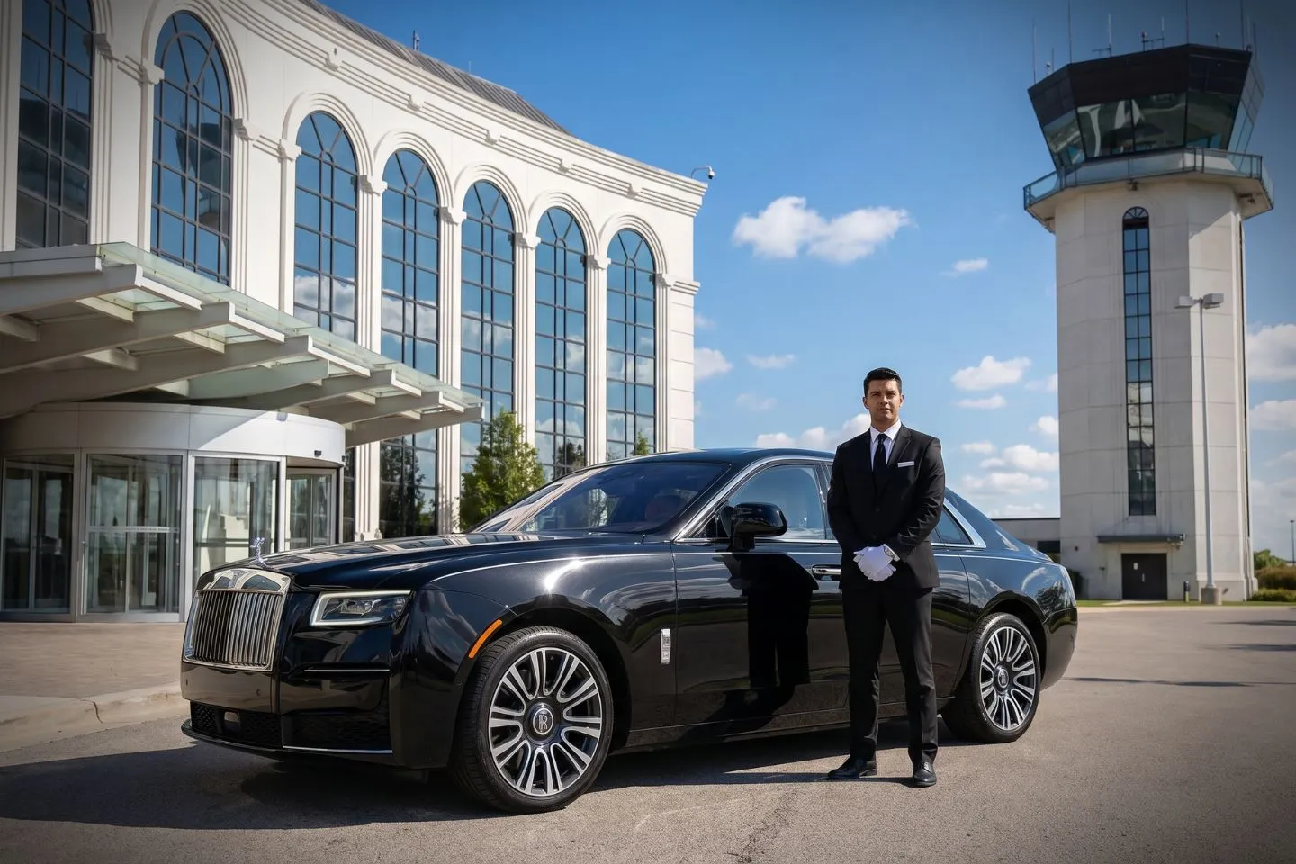 Dupage (DPA) Airport Car Service Premium Cadillac Escalade providing DuPage DPA airport car service to Naperville Wheaton and Oak Brook corporate corridor